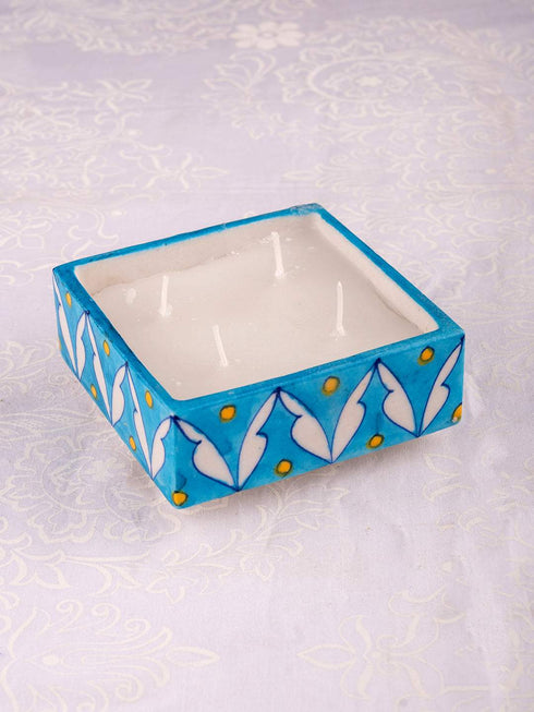 Blue Pottery Scented Candle Holder Assorted Colour
